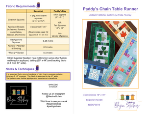 Spring Chain Table Runner Pattern